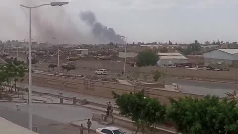 Initial footage purportedly from the Israeli strike on Sanaa International Airport.