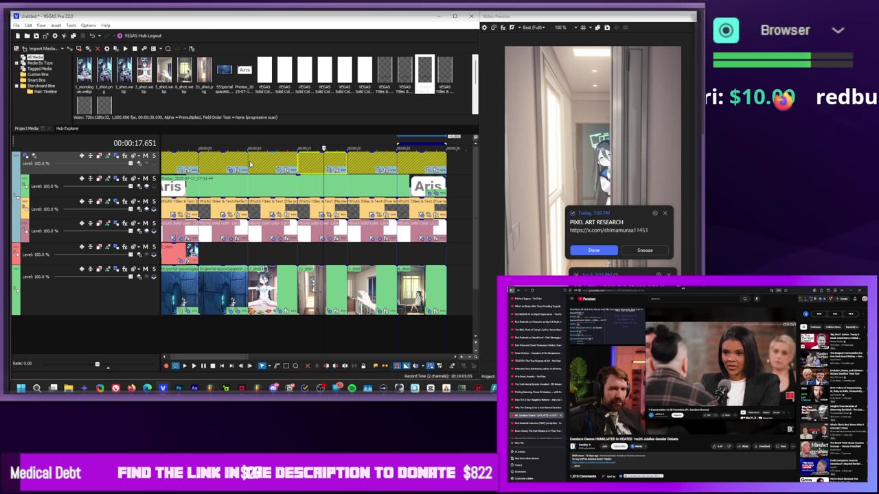 I AM VIDEO EDITING AND RESEARCHING