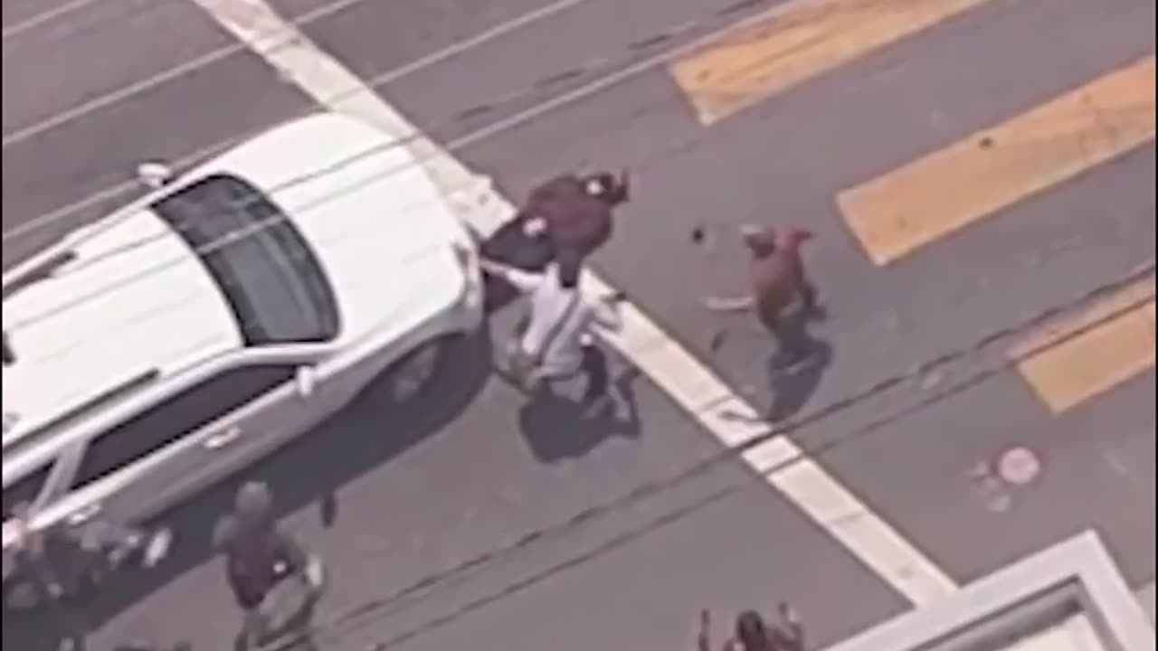 LA protests. Guy vs ICE vehicle. Guess who loses?