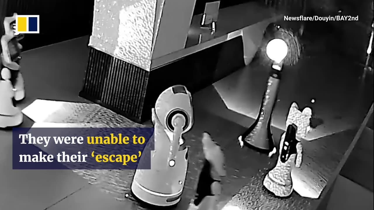 Robot in china persuades others to go home❗