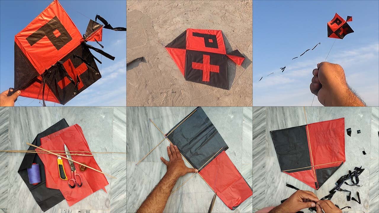 GAME PIPA FIGHTER KITE AND KITE FLYING TEST - STEP BY STEP KITE MAKING