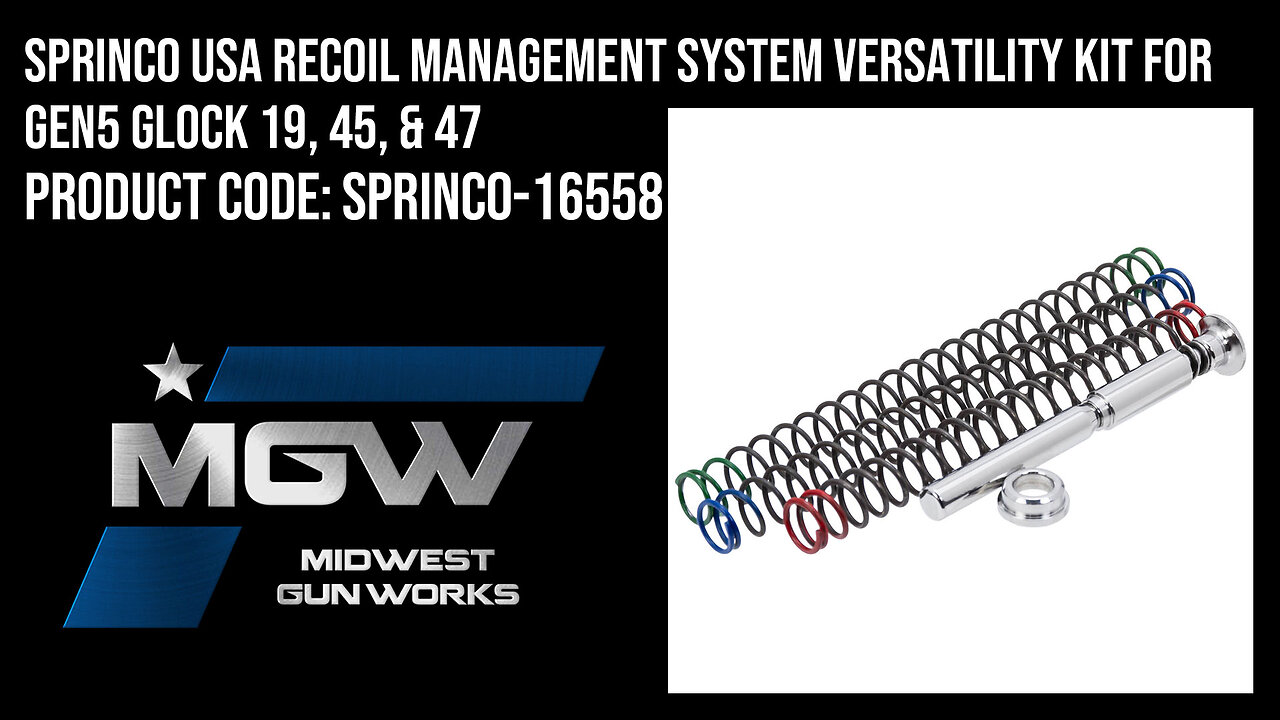 Sprinco USA Recoil Management System Versatility Kit For Gen5 Glock 19, 45, & 47 - SPRINCO-16558