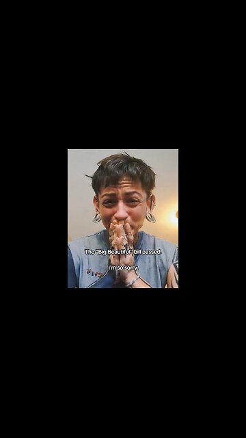 Liberal Films Herself Crying Over The One Big Beautiful Bill Passing