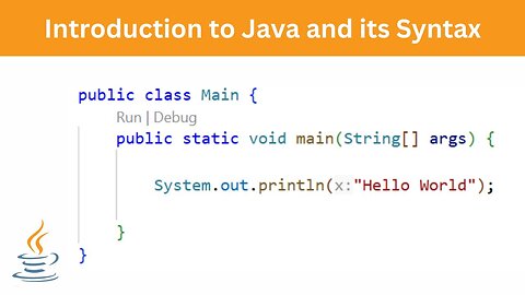 Introduction to Java and its Syntax | Java