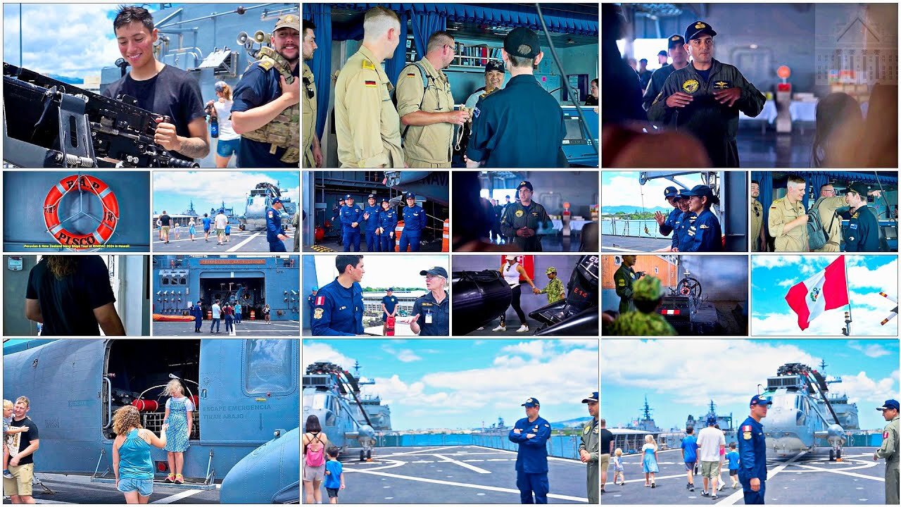 Peruvian & New Zealand Navy Ships Tour at RIMPAC 2024 in Hawaii