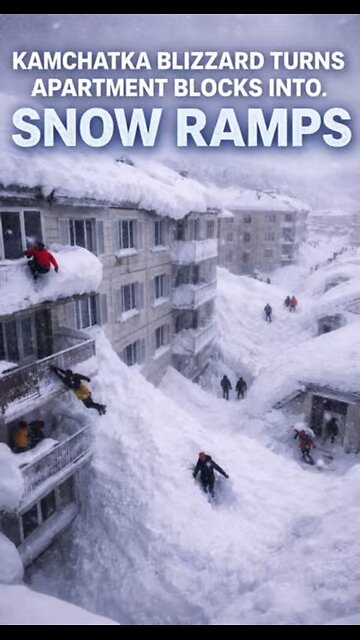 🚨 KAMCHATKA BLIZZARD TURNS APARTMENT BLOCKS INTO SNOW RAMPS