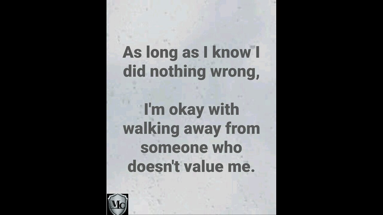 Just walk away