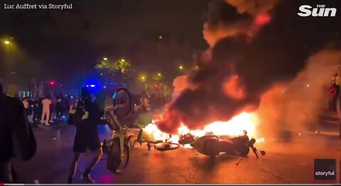Chaos erupts when Frances soccer Paris St Germain with the UEFA Championship