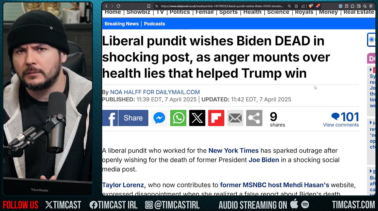 Taylor Lorenz WISHES For Biden DEATH In Cringe X Post, Liberals KEEP Advocating Terror & Death