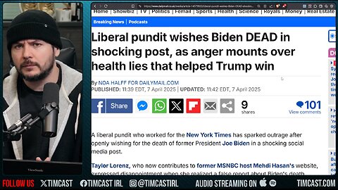 Taylor Lorenz WISHES For Biden DEATH In Cringe X Post, Liberals KEEP Advocating Terror & Death