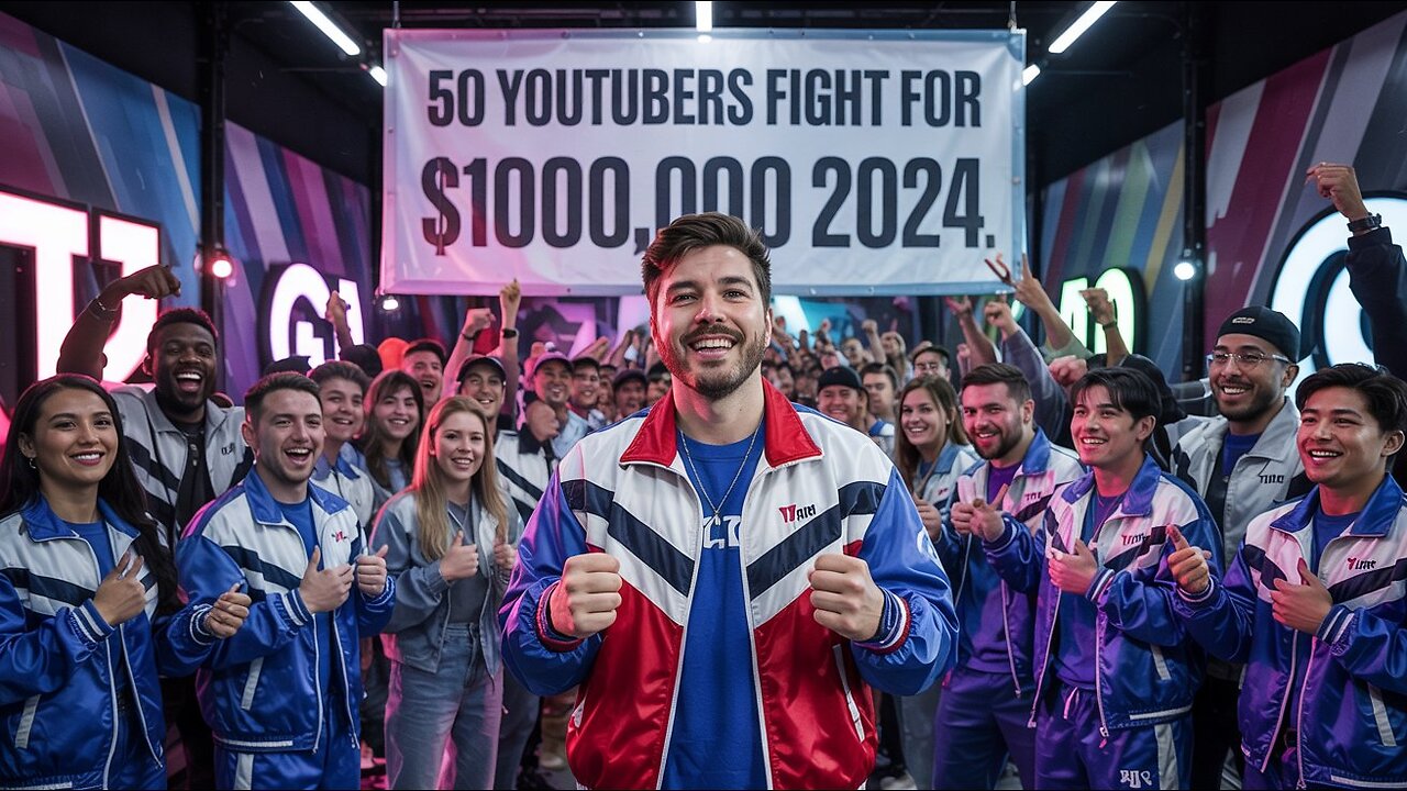50 YouTubers Fight For $1,000,0000. Mrbeast