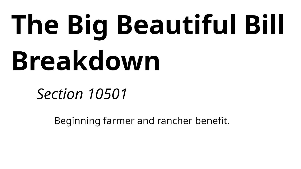 New Farmer & Rancher Benefit Increase