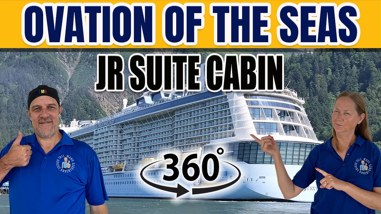 Ovation of the Seas Sky Jr. Suite Cabin 360° Tour | Tall Man's Cruise Adventures