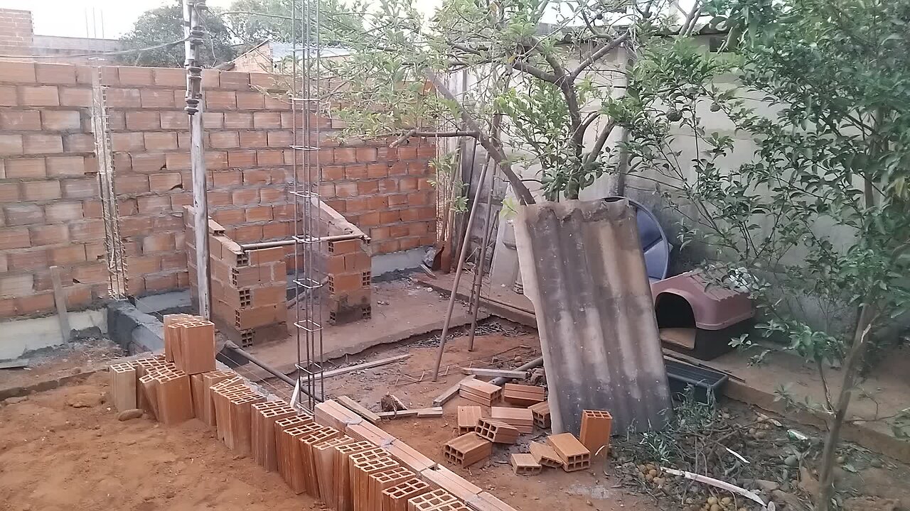 Renovating my house by building the back wall with an attached bathroom