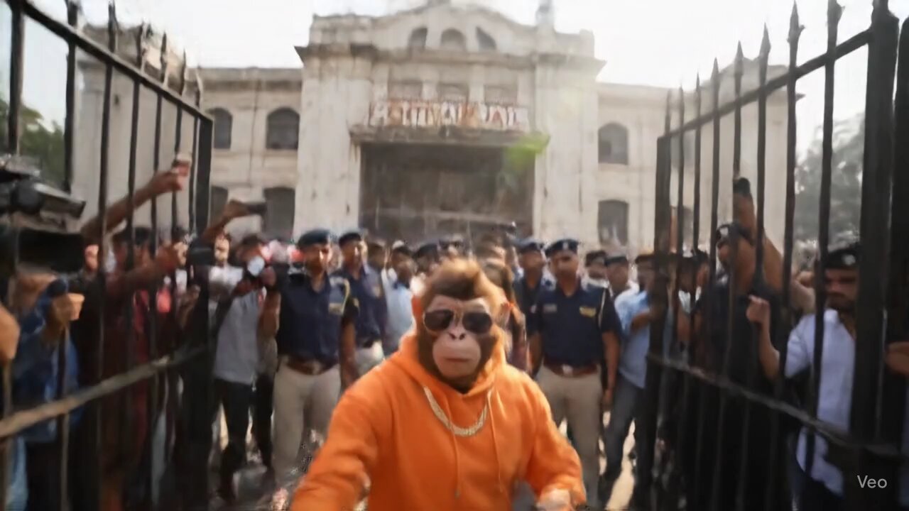 monkey vlogging in jail