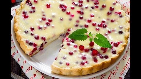 Delicate cranberry pie