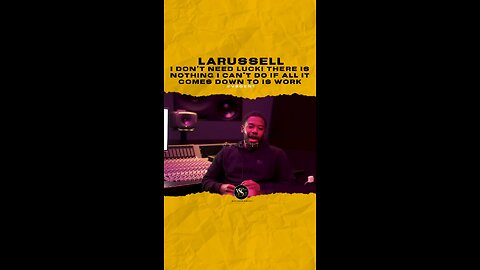 @larussell I don’t need luck! There is nothing I can’t do if all it comes down to is work