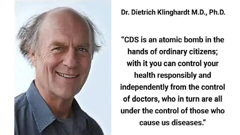 CDS Is a Big Pharma-Obliterating "Atomic Bomb" in the Hands of Regular Citizens! | Dr. D. Klinghardt