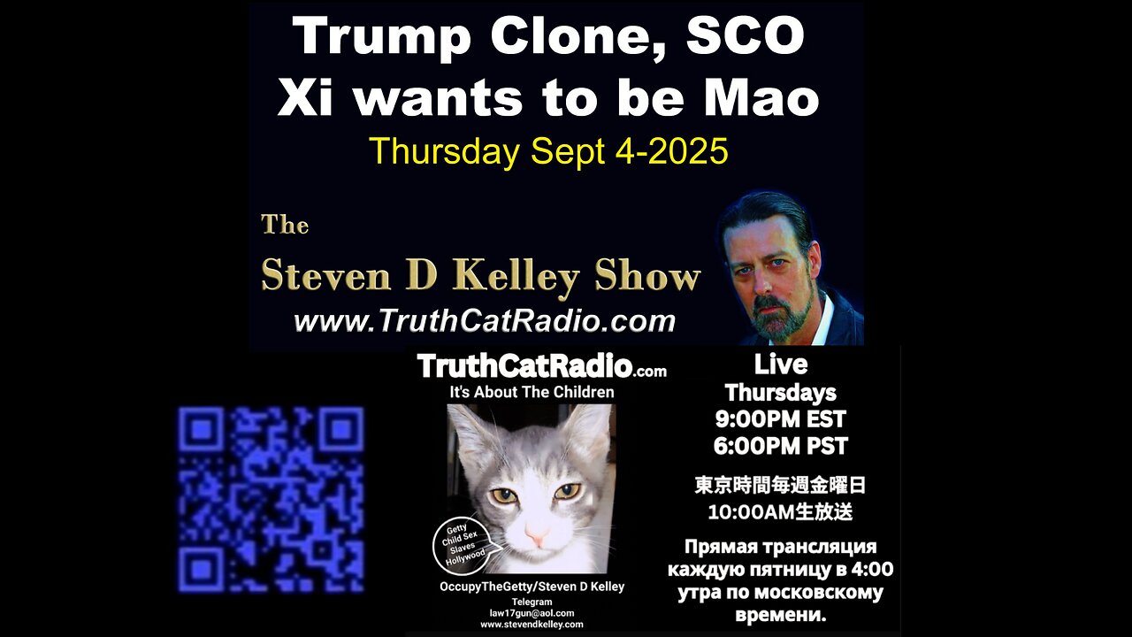 TCR#1138 STEVEN D KELLEY #451 SEPT-4-2025 #TrumpClone, SCO Xi wants to be Mao #MemeFormat