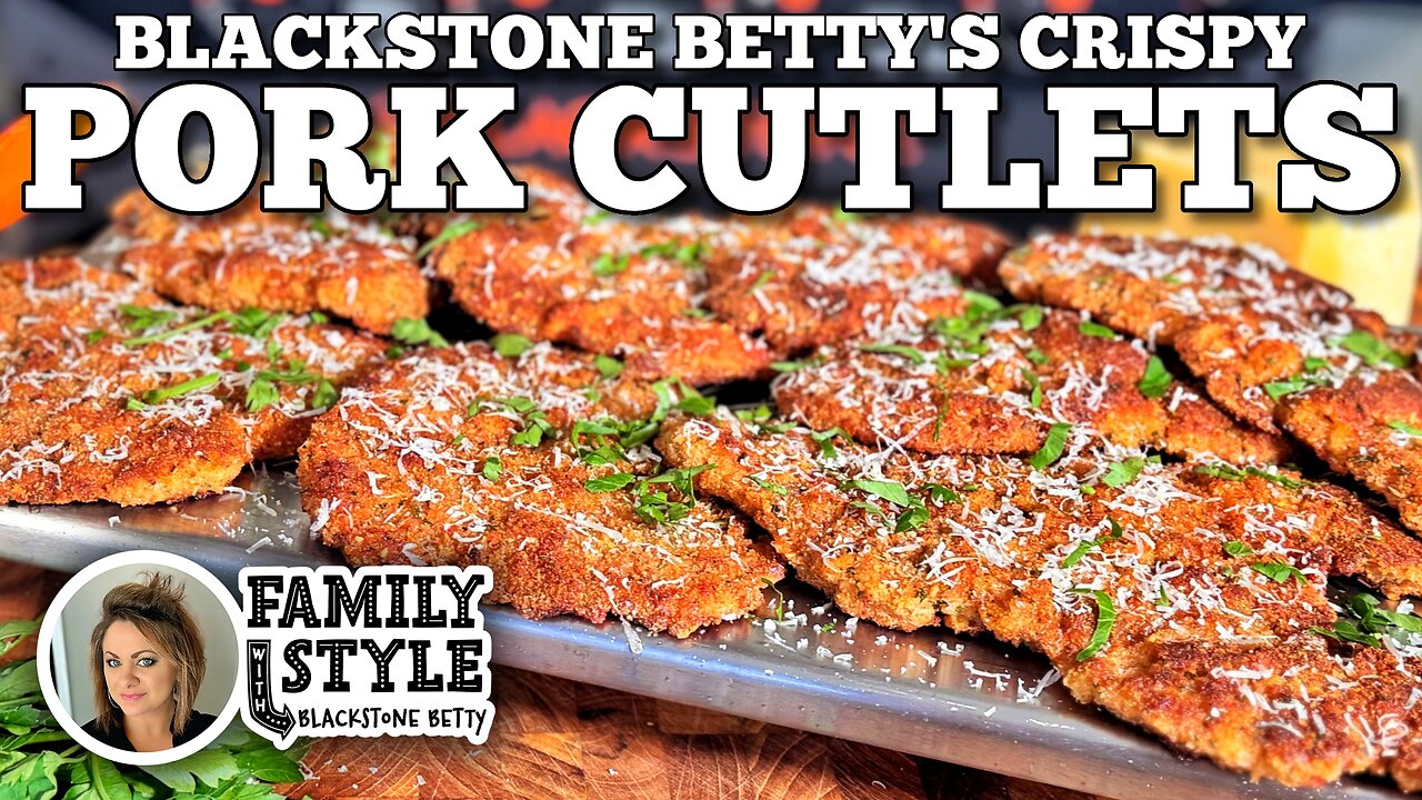 Crispy Pork Cutlets on the Blackstone Griddle
