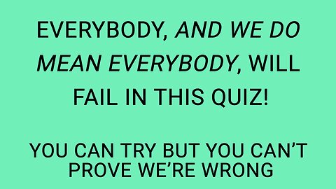 Challenging Knowledge Quiz