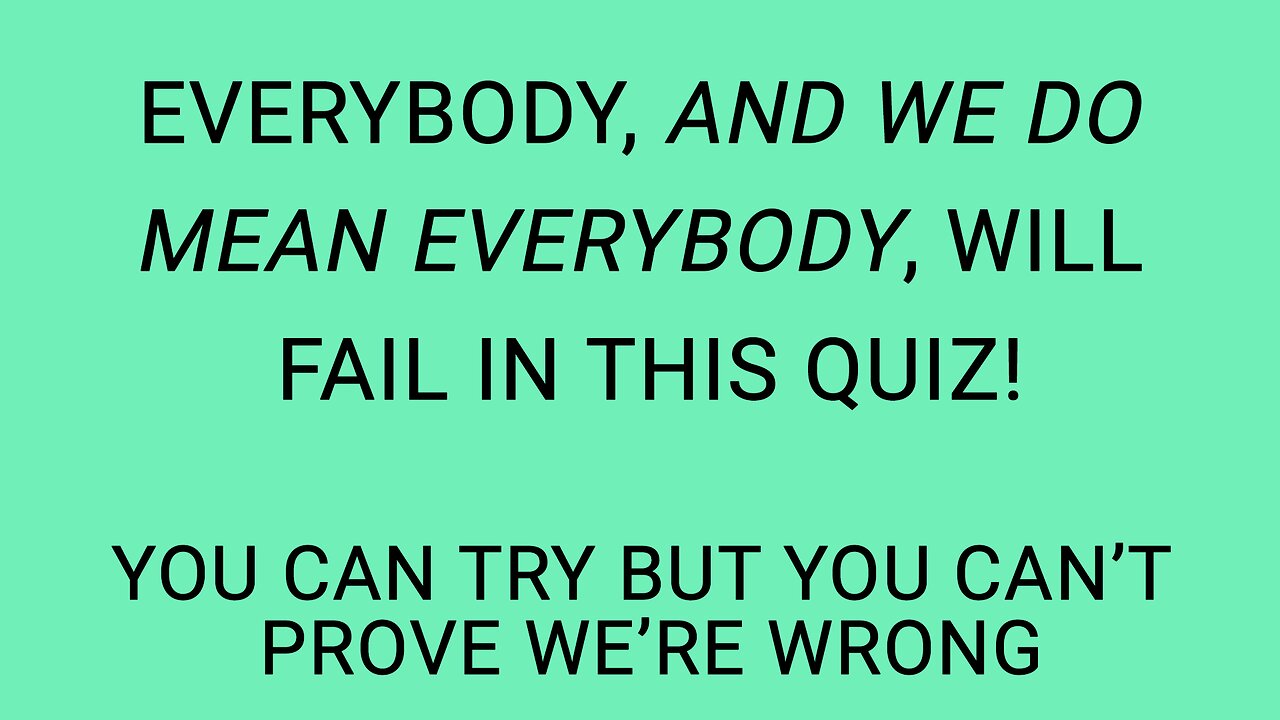 Challenging Knowledge Quiz