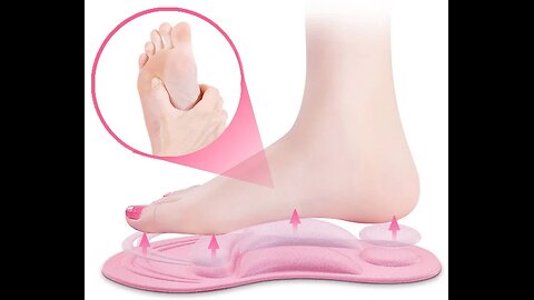 4D Cushioning Insole, with Heel Protection, Sweat & Shock Absorption, Deodorization & Breathability