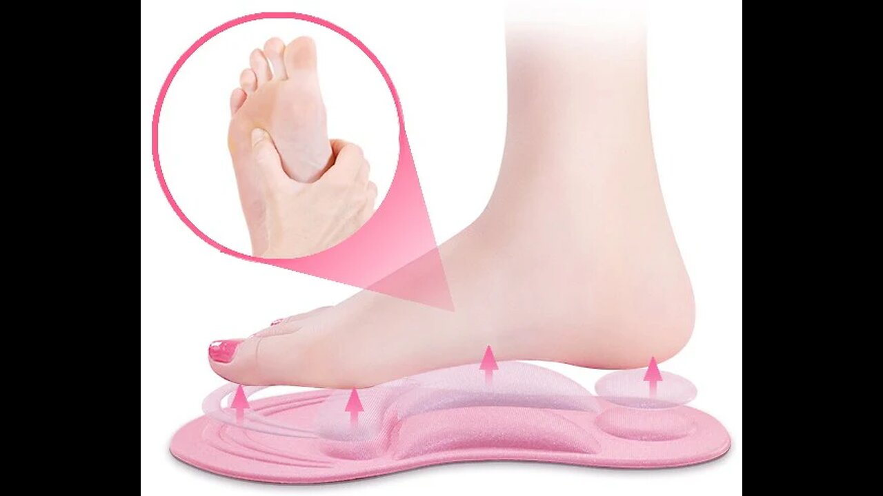 4D Cushioning Insole, with Heel Protection, Sweat & Shock Absorption, Deodorization & Breathability