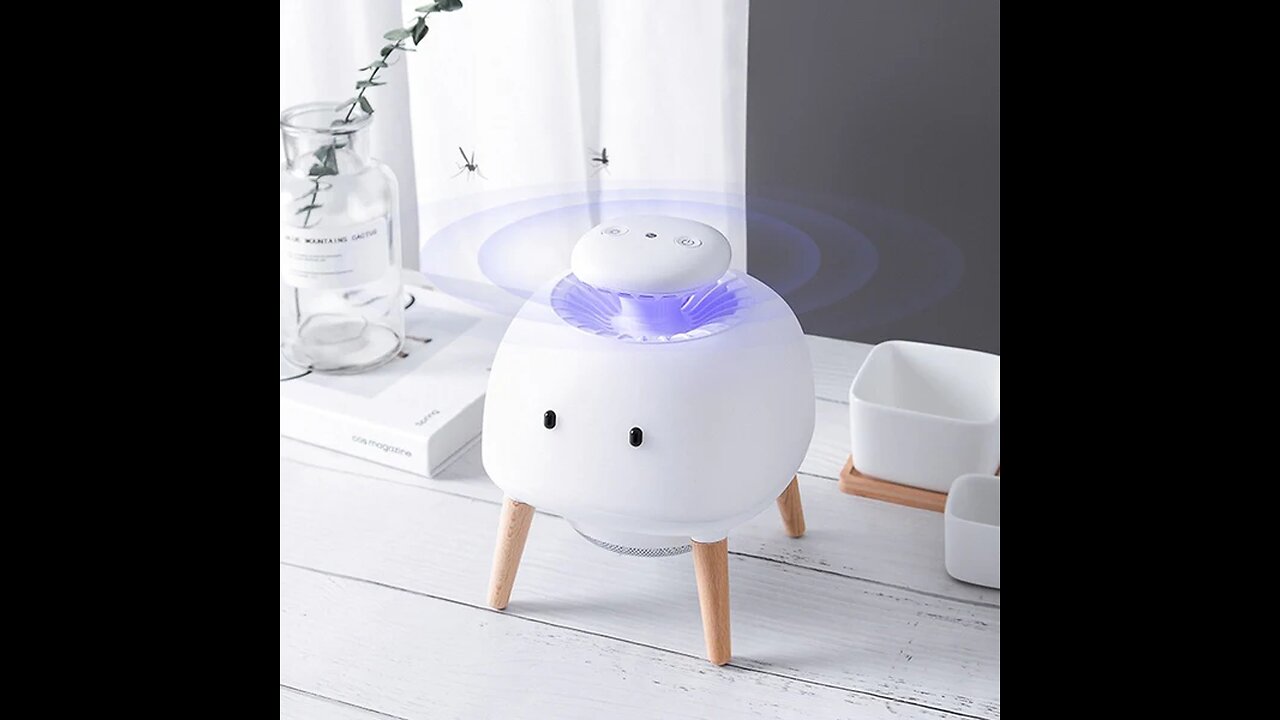 Electronic Physical Mosquito Killer with 360°Ring Light, Auto-on_off System, Desk Lamp Mode