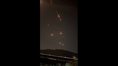Another angle Iranian missiles hitting haifa