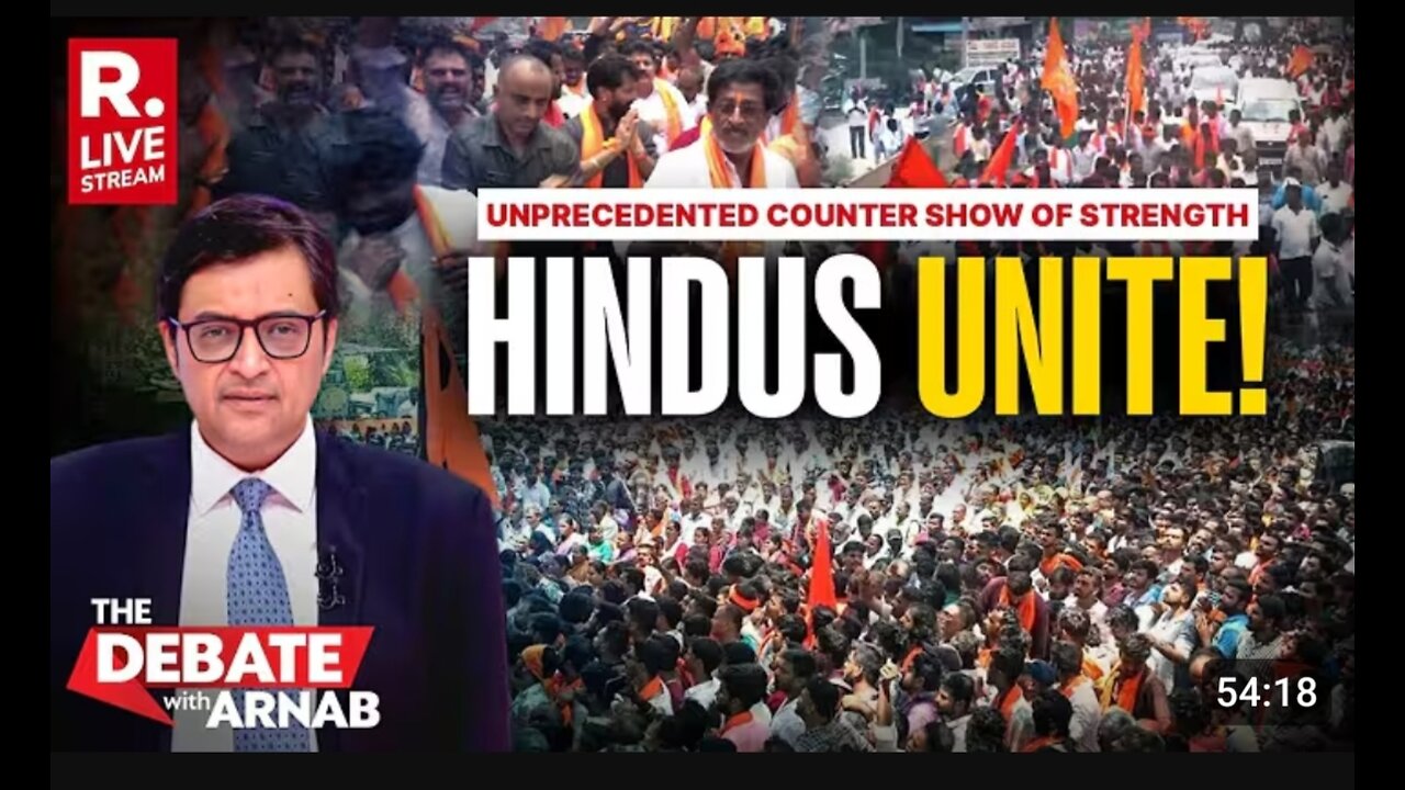 Debate With Arnab LIVE: Hindus Unite In Biggest Show Of Counter Strength In Mandya
