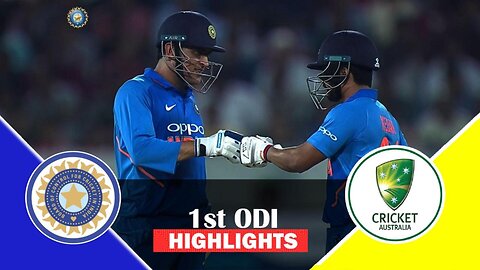 India vs Australia 1st ODI 2019 Full Highlights | Jadhav's 81 & Dhoni's 59 | Hyderabad ODI**