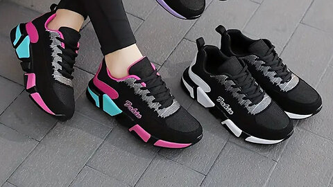 Breathable Colorblock Women's Sports Shoes