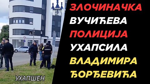 Злочиначка вучићева полиција ухапсила Владимира Ђорђевића