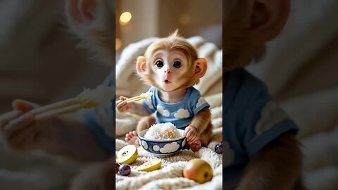 A lovely smile from a lovely baby monkey—perfection! 🐒💗