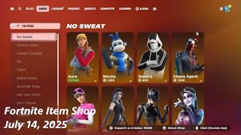Fortnite Item Shop|July 14, 2025