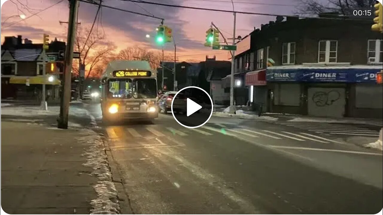 Am Waiting For A New Flyer C40LF Q26 MTA Citybus in 6:00 Am