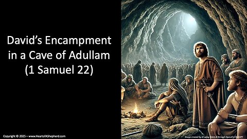 David’s Encampment in a Cave of Adullam (1 Samuel 22) from www.HeartofAShepherd.com.