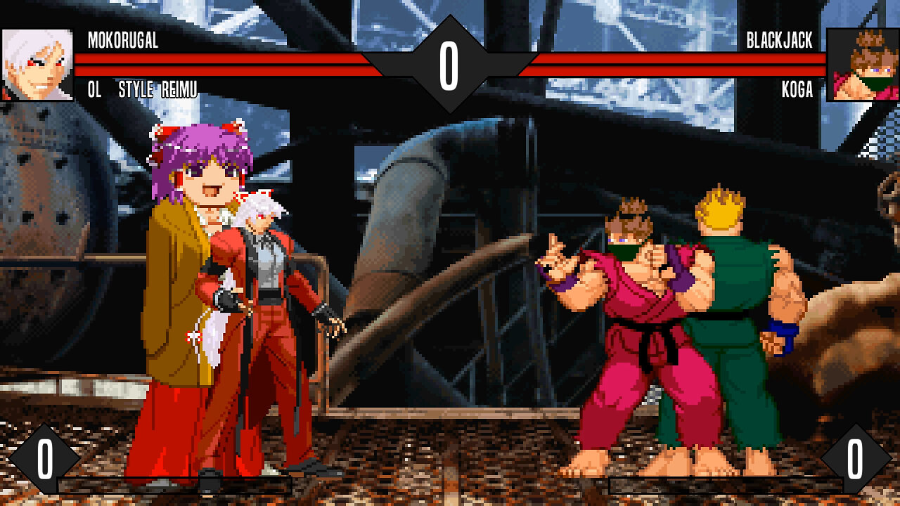 MUGEN - Mokorugal & Ol' Style Reimu vs. Blackjack & Koga - Download
