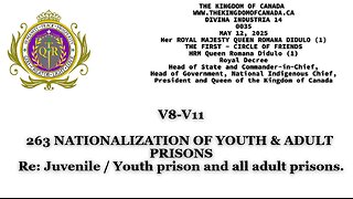 ROYAL DECREE 263 NATIONALIZATION OF YOUTH & ADULT PRISONS Re: Juvenile / Youth prison and all adult