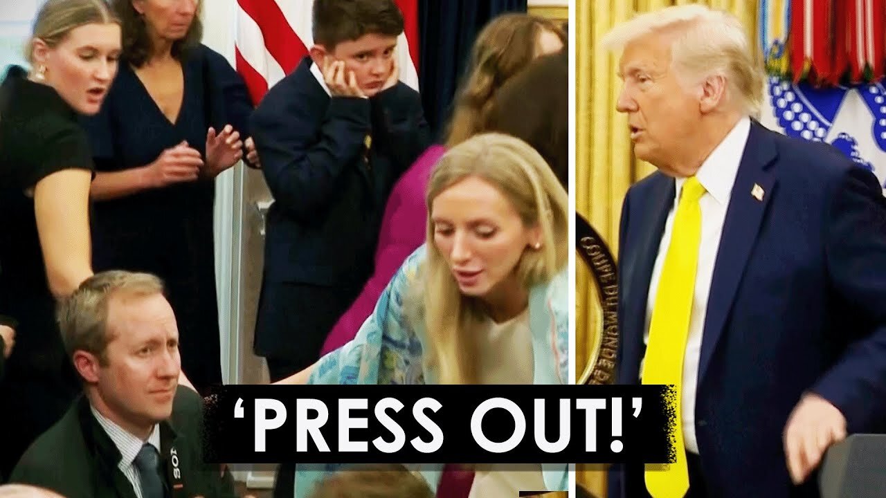 Moment Trump’s Briefing is Interrupted After Girl Suddenly Faints