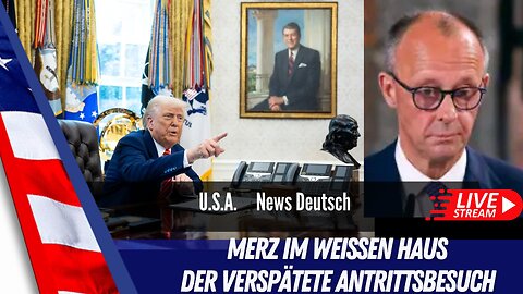 Live Präsident Trump empfängt Bundeskanzler Friedrich Merz im Weissen Haus.