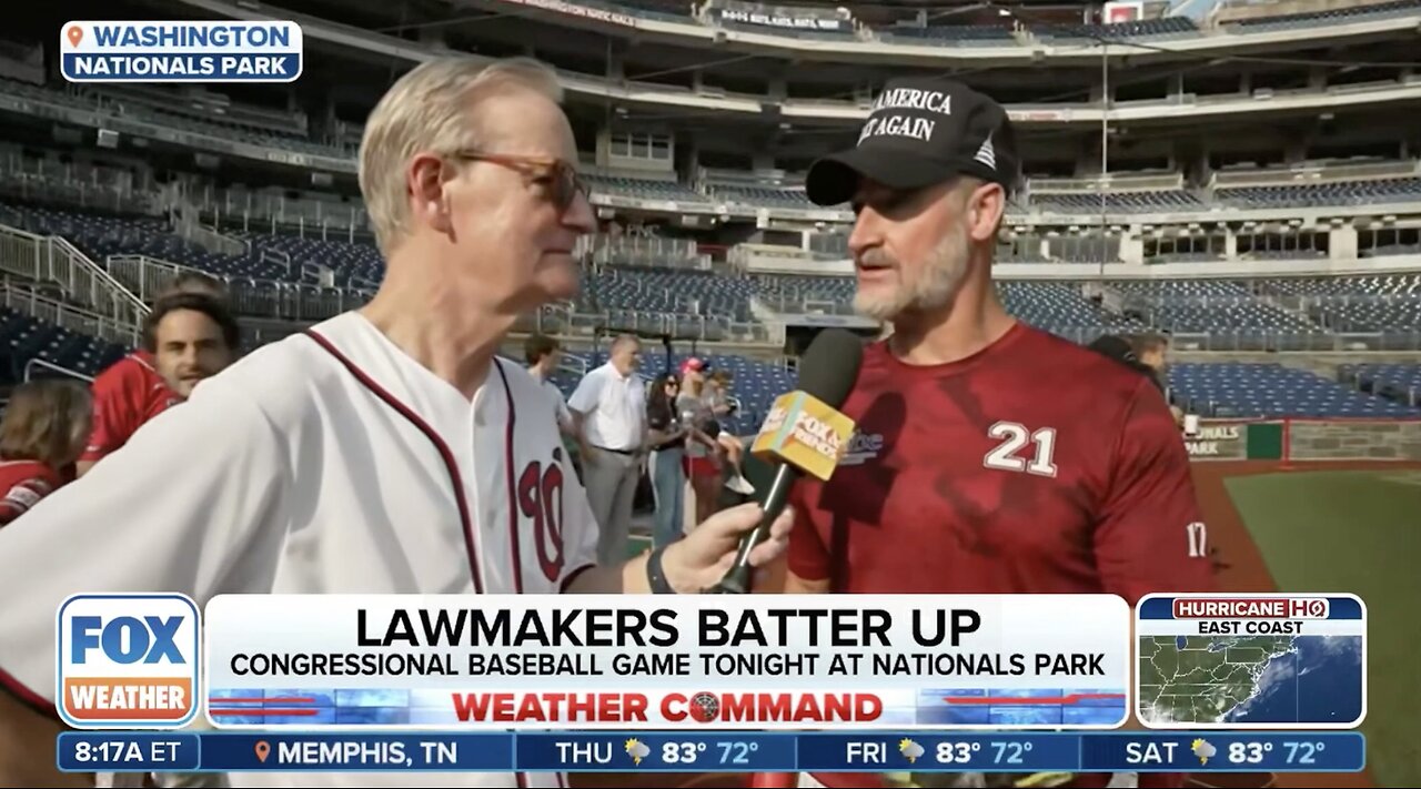 Joining Steve Doocy on Fox Weather to Discuss the Congressional Baseball Game