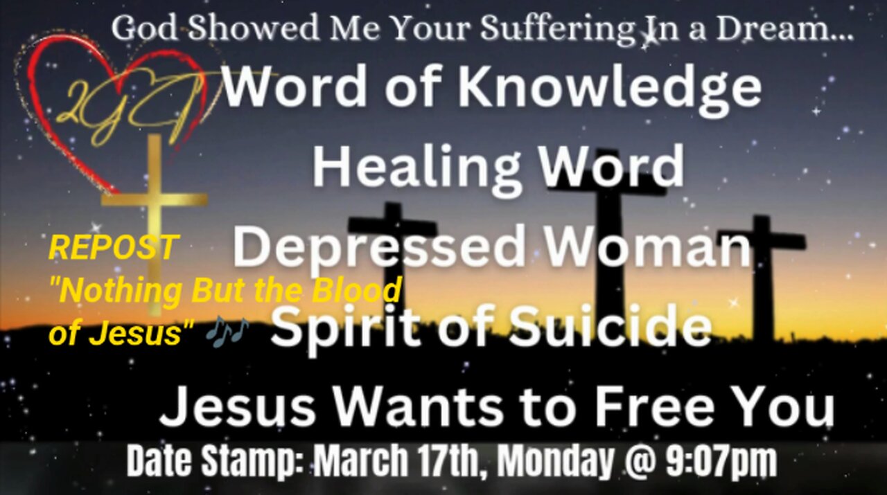 Christian Dream Depressed Woman Healed Nothing But the Blood of Jesus Repost March 20, 2025