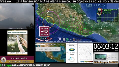 SISMO Magnitud 4.3 Loc. 40 km al SUROESTE de COALCOMAN, MICH 30/04/25 #NoaMeritoAlerta