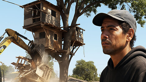 LA Tears Down Homeless Man’s 3-Story Treehouse — His Epic Plan to Rebuild “Tree Mansion 2.0”