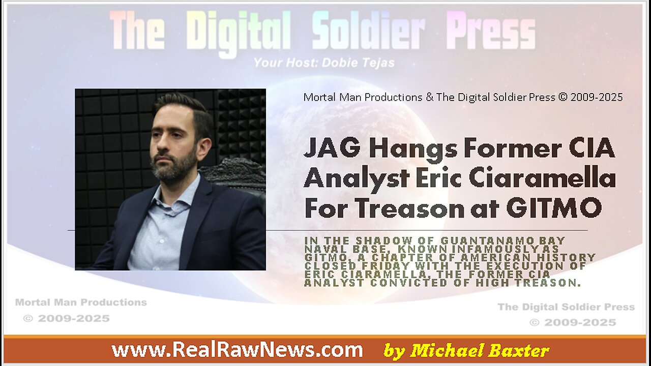 JAG Hangs Former CIA Analyst Eric Ciaramella for Treason at GITMO