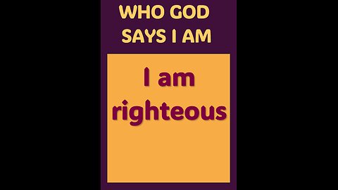 I AM RIGHTEOUS #wordofgod #JESUS #GOD #prayer #righteousness #freefromsin #healed #newlife