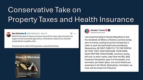 A Conservative Take on Property Tax and Health Insurance