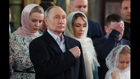 Президент Путин присутствует на православной христианской церемонии